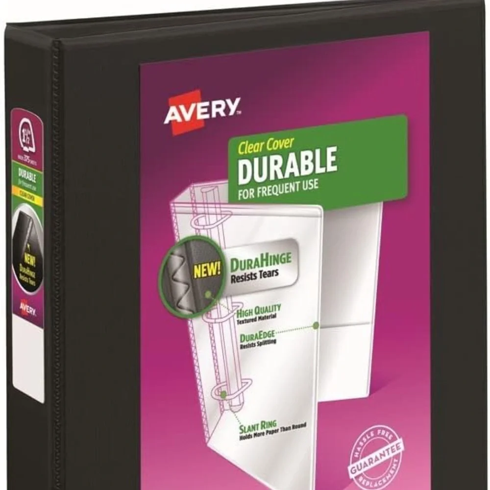 NWT Avery Binder Durable Vinyl EZ-TURN Ring View 11 x 8-1/2, 1-1/2
